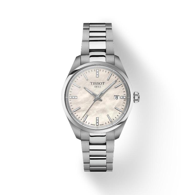 Tissot Stainless Steel white mother of pearl Dial Men s Fashion Watch T150.210.11.116.00 белый