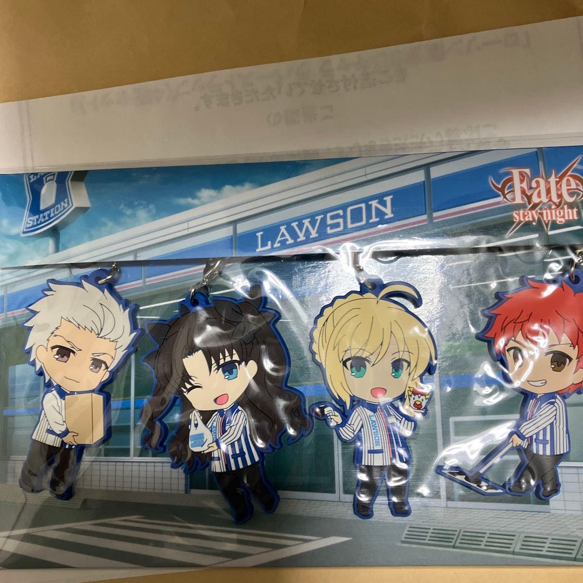 Used Fate/stay night Lawson rubber strap set of 4
