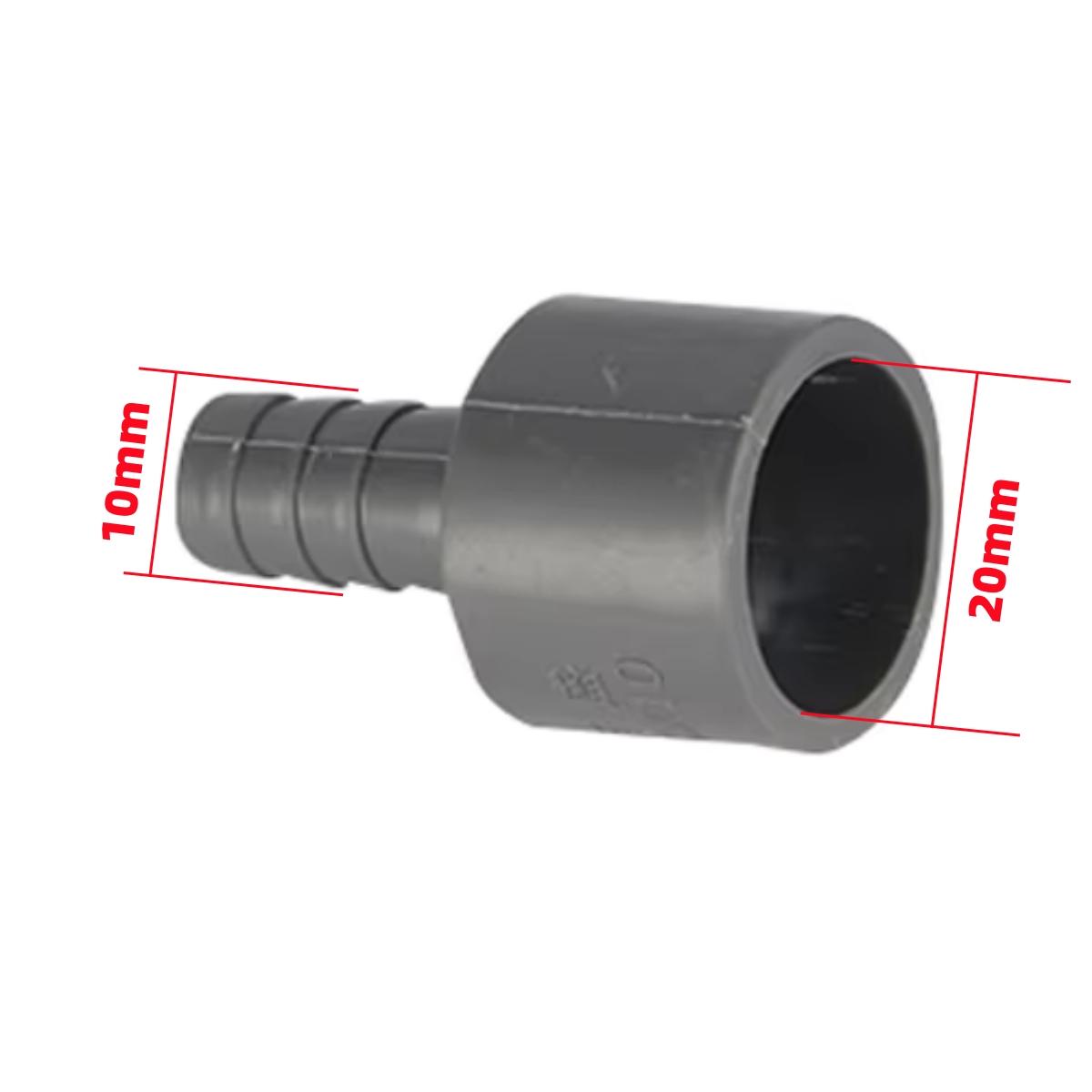

PVC Straight Reducing Connectors ID20mm to 10mm Aquarium Air Pump Joints Fish Tank Pipe Adapters Garden Irrigation Fittings 2Pcs ID20mm to 10mm серый