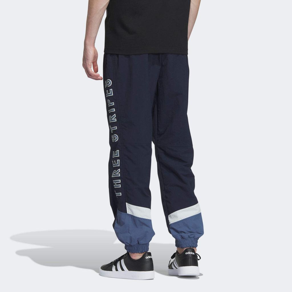 Adidas Letter Print Color Block Loose Fit Jogger Pants Unisex Pants Dark-Blue IM8765