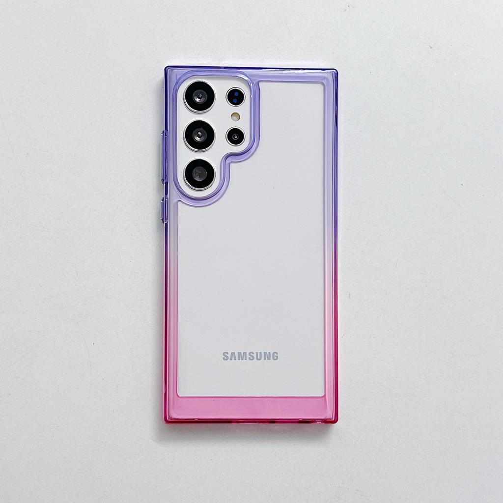 Suitable for Samsung S24 Mobile Phone S25 Ultra Hard Acrylic S24plus Gradient S23 Transparent Space Shell Gradient