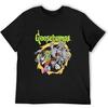 Men's Goosebumps Logo and Characters Glow-in-The-Dark T-Shirt Black