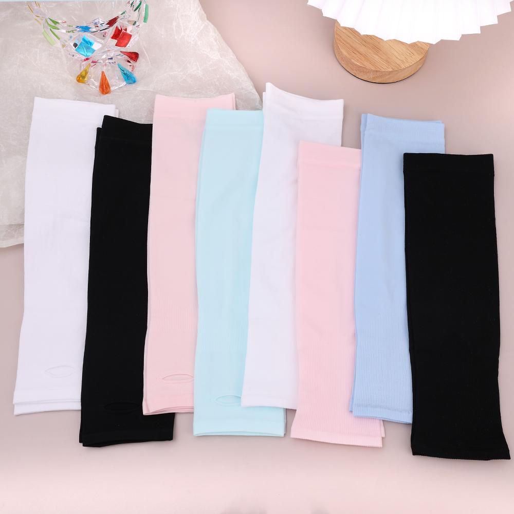 Sun Protection Arm Sleeves For Kids 4-12 Years Summer Sports Cooling Long Arm Cover Girls Boys Elastic Ice Cycling Beach Sleeve