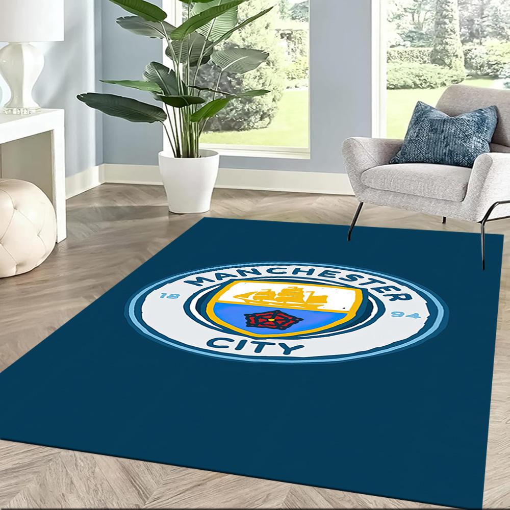 Manchester City Floor Rug Office Rug Suitable For Hallway Decorate Room Kitchen Foyer Antislip Carpet Anime Office Decor