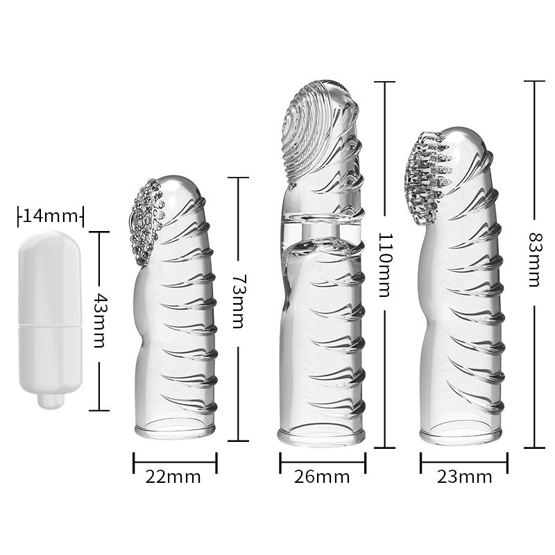 Finger Sleeve Vibrator Penis Sleeve Female Masturbation G Spot Massage Sex Toys for Women Clitoris Stimulate Adults Products
