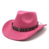 New suede denim hat western denim hat peach top denim top hat thickened for men and women