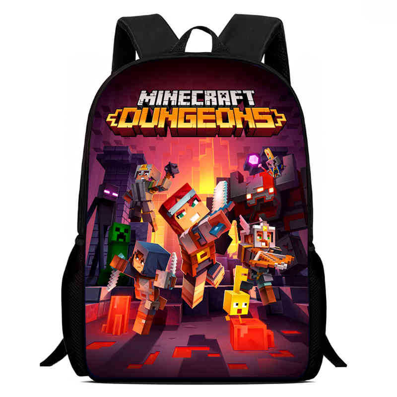 Minecraft Printed Backpack Children'S Elementary School Bag