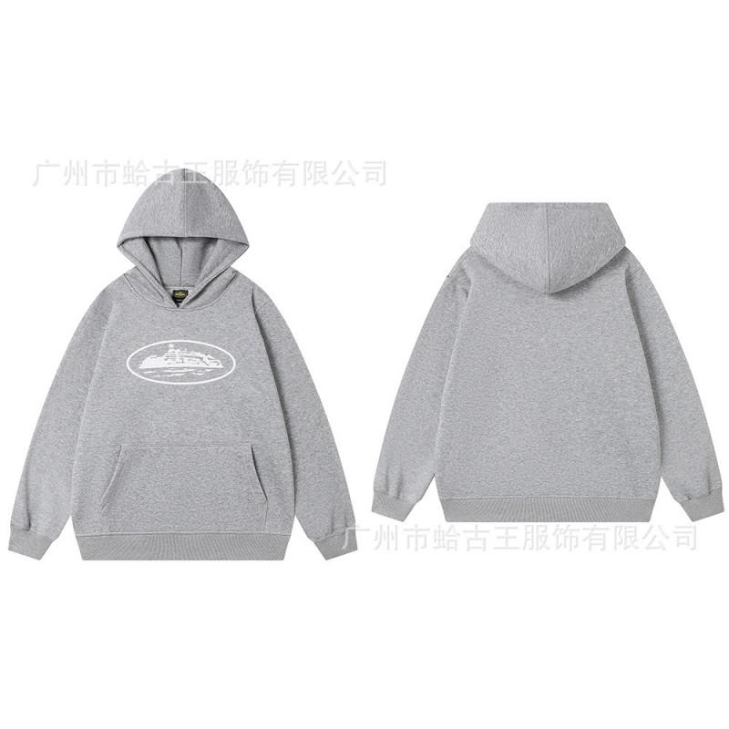 Unisex sada mikiny s kapucí a tepláků s potiskem písmen, podšitá fleecem, bavlněná směs, Streetwear, Zimní outfit