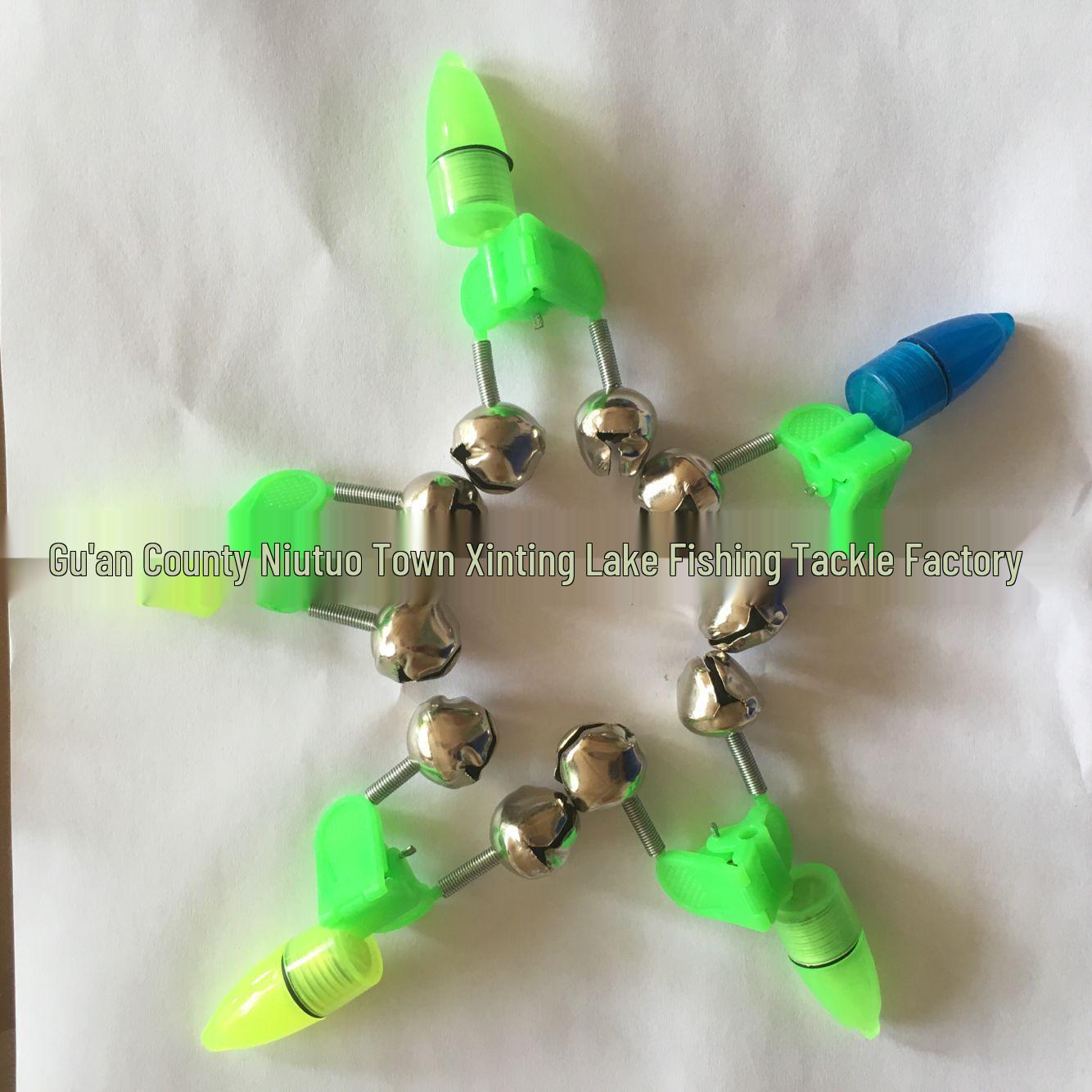 

Ночной рыболовный свет и светящийся колокольчик-сигнализатор для морских удилищ - аксессуар для рыболовных снастей. Bell + Light Round Head Red Light красный/зелёный