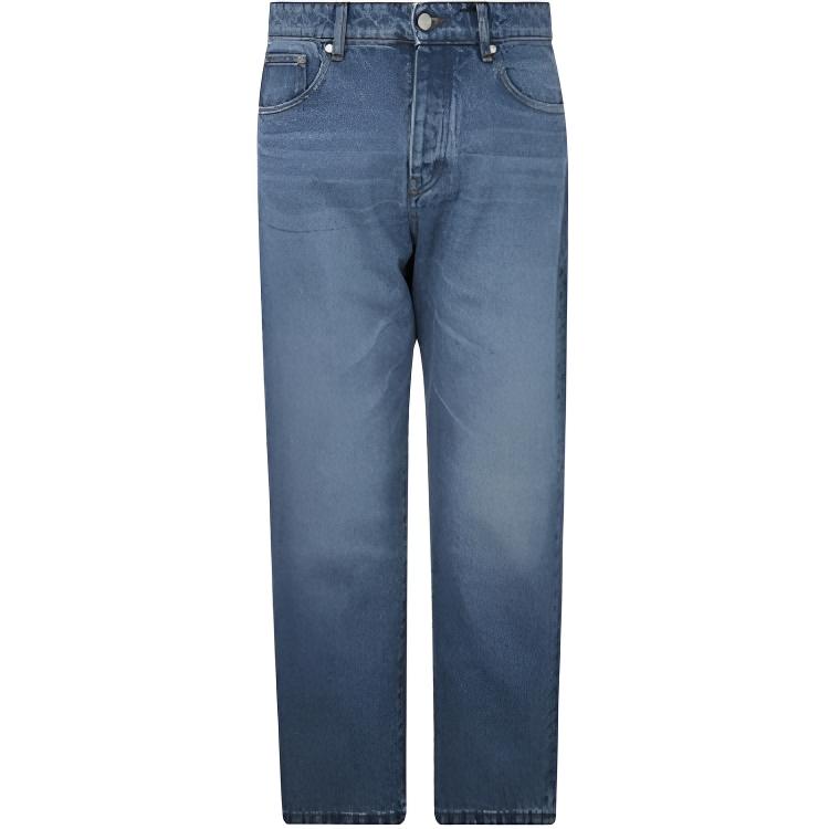 AMIPARIS Jeans Men's Blue Moderate Straight Fit Pants E21HD204601-480