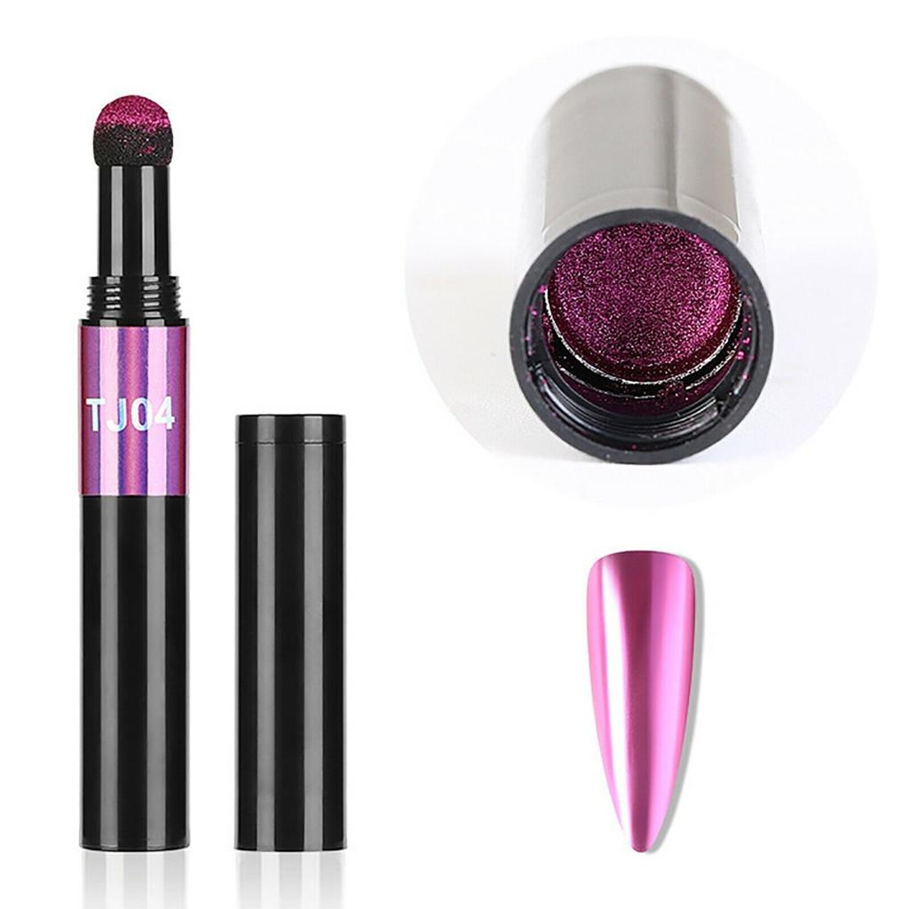 12 kolorów Air Cushion Nail Powder Pen Holograficzny proszek do paznokci z efektem lustrzanym