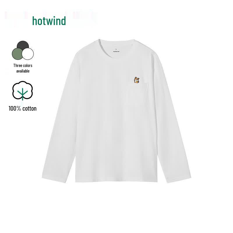Hotwind Men s Autumn Playful Long-Sleeve T-shirt L