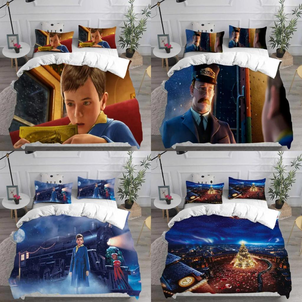 Express The Polar Print Pattern Duvet Cover Pillowcase Set Bedroom Bedding Gift