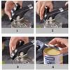Safe Cut Can Opener, Smooth Edge Can Opener handheld, Food Grade Stainless Steel Cutting Can Opener for Kitchen and Restaurant