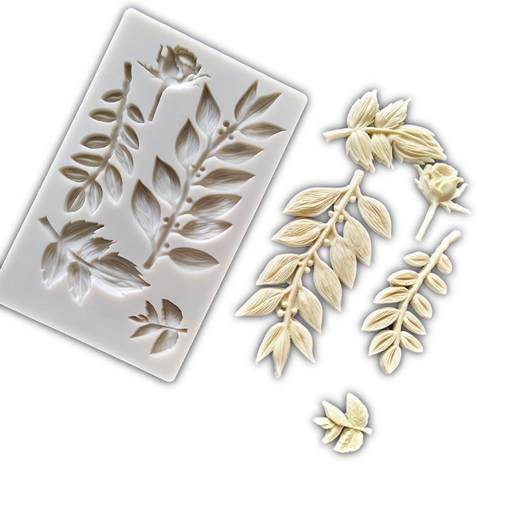 Leaf Shape Silicone Mold Fondant Cake Decorating Tools Home Baking Tool