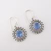 Tanzanite Gemstone 925 Sterling Silver Jewelry Handcrafted Dangle Earrings 1.57" CE-19-5