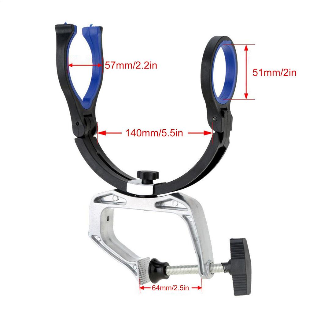 Fishing Pole Holders With Clamp Adjustable Stable Aluminium Alloy Fishing Gear for Kayaks Yachts Pontoons Bass
