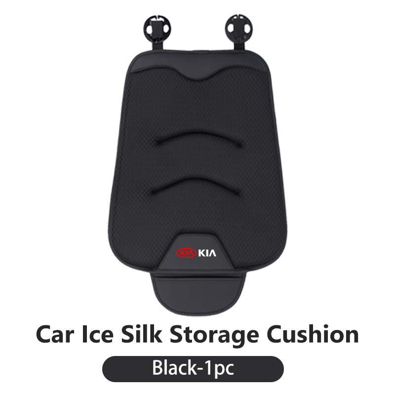 Car Universal Soft Seat Cover Ice Silk Cushion Anti Slip Storage Auto Seat Protect For KIA Cerato Soul Venga Forte Spectra