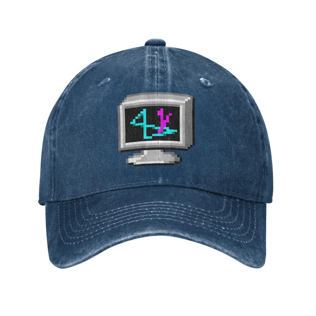 Mystify Your Mind Screen   Windows Baseball Cap Sun  Outdoor Gym High Quality Washed Trucker Hat Stylish Design Baseball Caps
