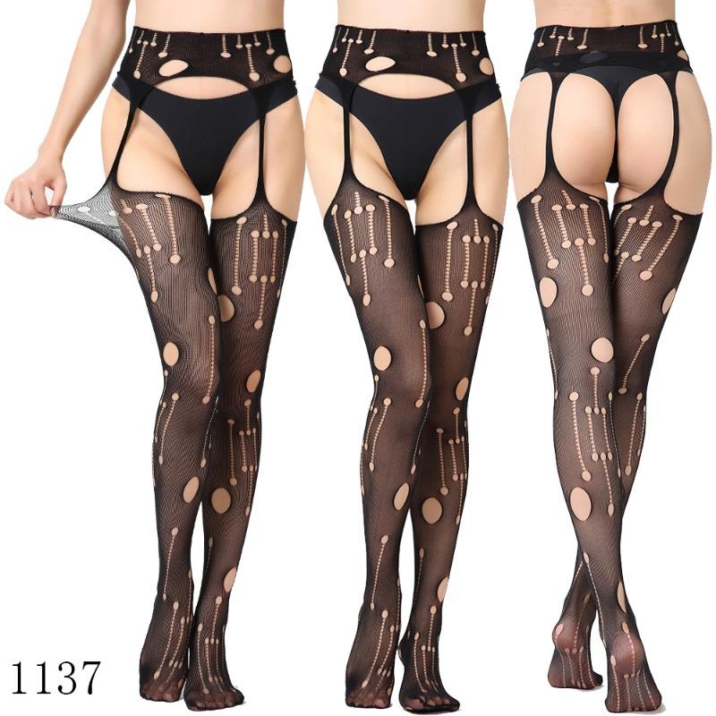 Sex Underwear Sexy Large Size Garters High-end Thickened Sexy Women's Sex Stockings, Suspender Panties Net Socks