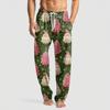 Men's Knitted Fashion Print Pocket Casual Pants Pajama Pants