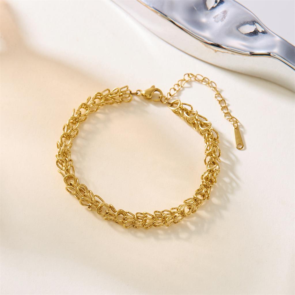 Stainless Steel Byzantine Link Chain Necklace for Women Size 20-22" 92.20 Grams Birthday Gifts for Women