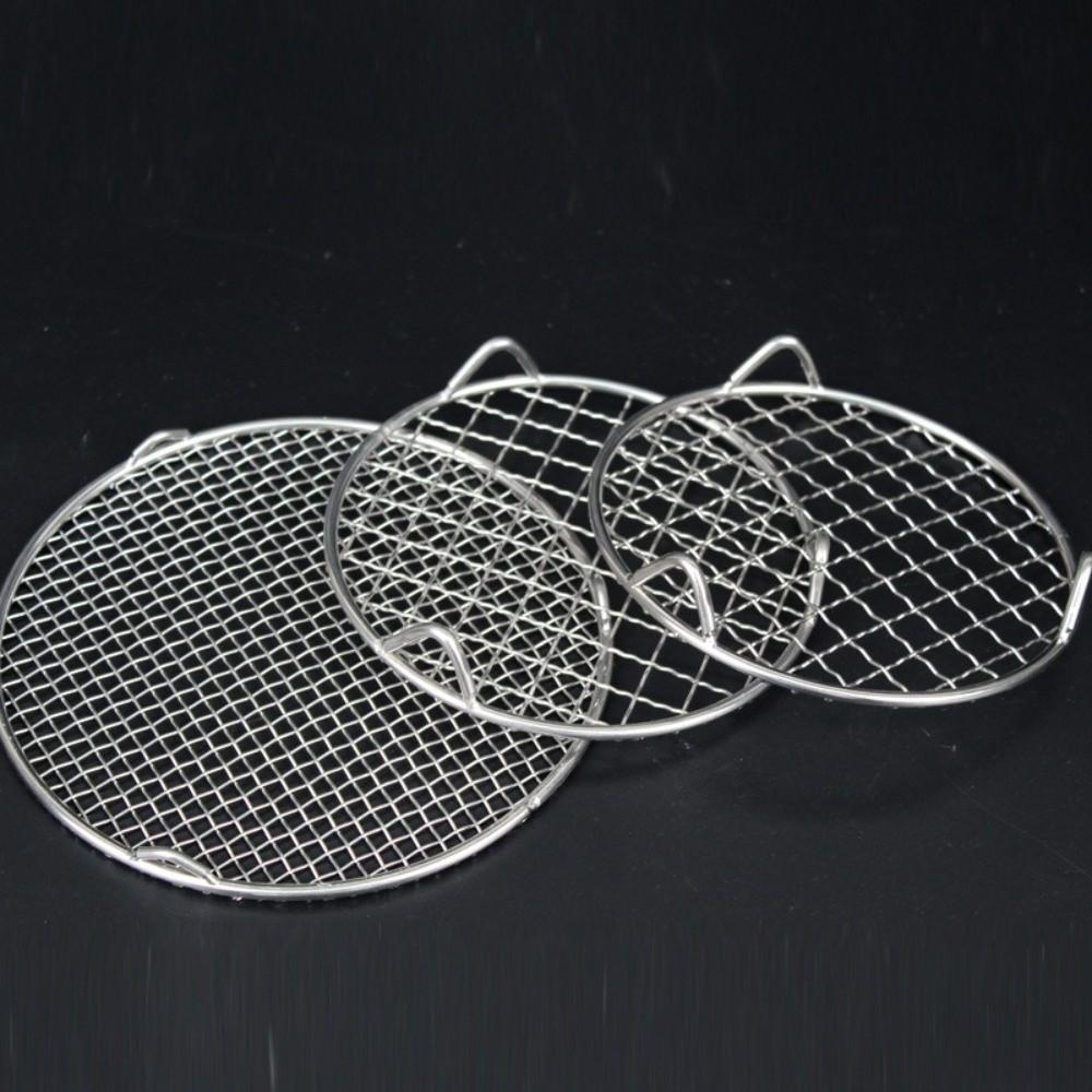 Steam Net Stainless Steel BBQ Cooling Rack Round Shape with Foot Air Fryer Rack Non-Stick Stackable Baking Rack Steaming