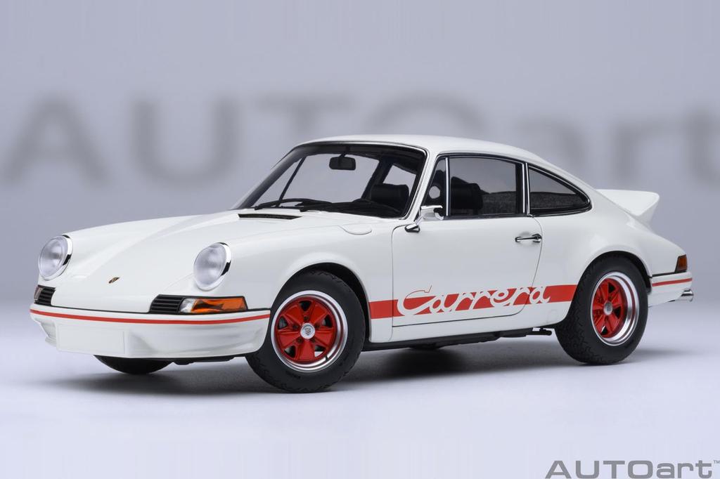 AUTOart Skala Porsche 911 Carrera RS Prix Ferdig Produkt 78030 1/18 2.7 (Stor Hvit/Rød Stripete)