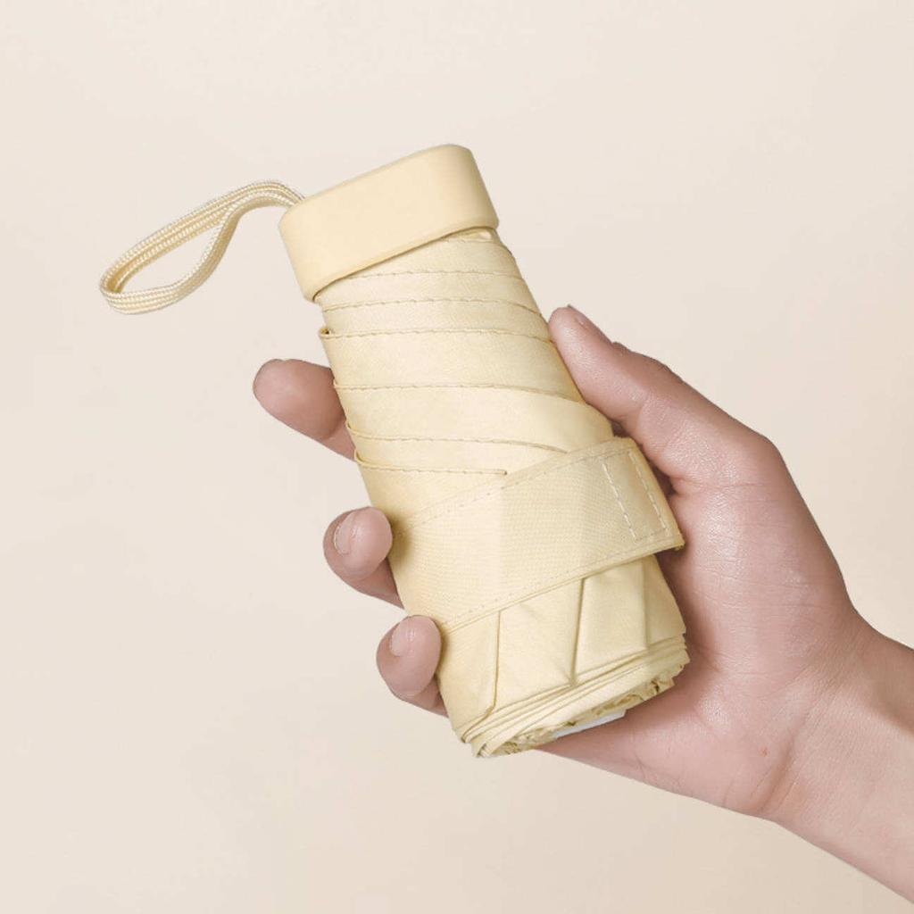 Mini skládací deštník UV ochrana Mini slunečník dvojí použití přenosná krabička pro uložení sluneční clony Mini deštník zwq