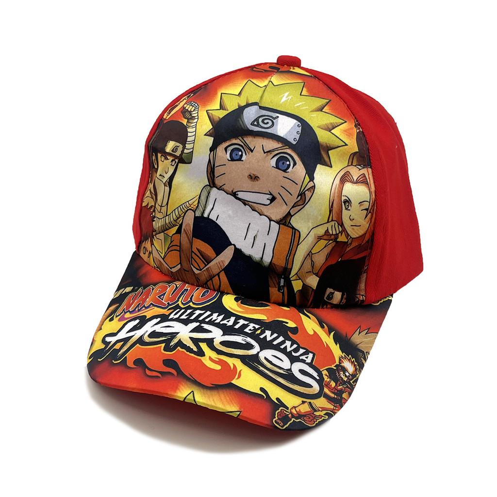 Naruto Pattern Cartoon Childrens Hat With Sunshade And Cotton Material For Outdoor Fun