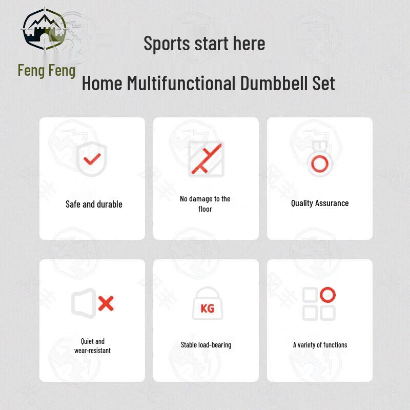 Guifeng Adjustable Dumbbell and Barbell Home Fitness Set