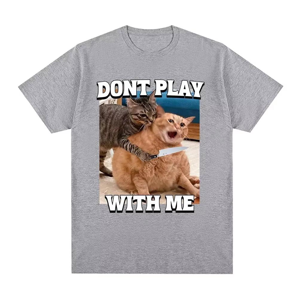 No Juegan Conmigo Camiseta Divertida De Gato  Mujer Camisetas Vintage De Gatito Camisetas S