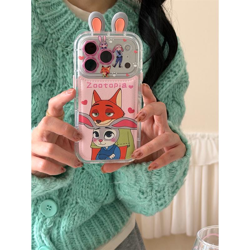 Judy Nik Anti-Fall iPhone 14/13 Pro Max Case with Skin-Covered Ears, Compatible with Apple 17/16/15 Models.