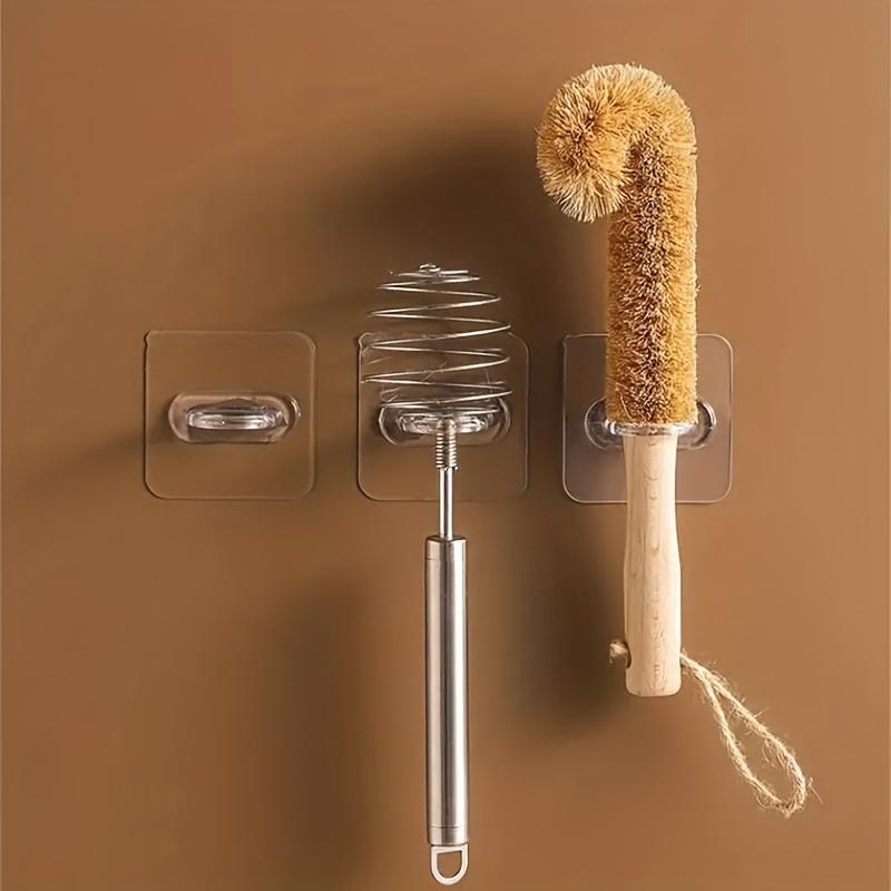 4pcs Universal Ring Hook, Punch Free Multifunctional Sticky Hook, Self Adhesive Traceless Hook, Kitchen Washer Hanger