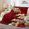 Golven & Wolken Flanellen Deken Warm Zacht Halloween Kerstmis Bank Warm Gezellig Decoratief Decor Cadeau voor Elk Seizoen