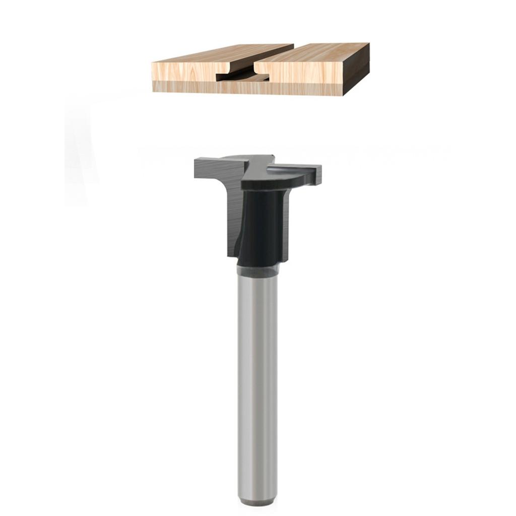 Carbide Tipped T Slot Router Bit 1/4Inch/6mm Shank 20mm Blade For Keyhole Slots Woodworking CNC Handheld Routers