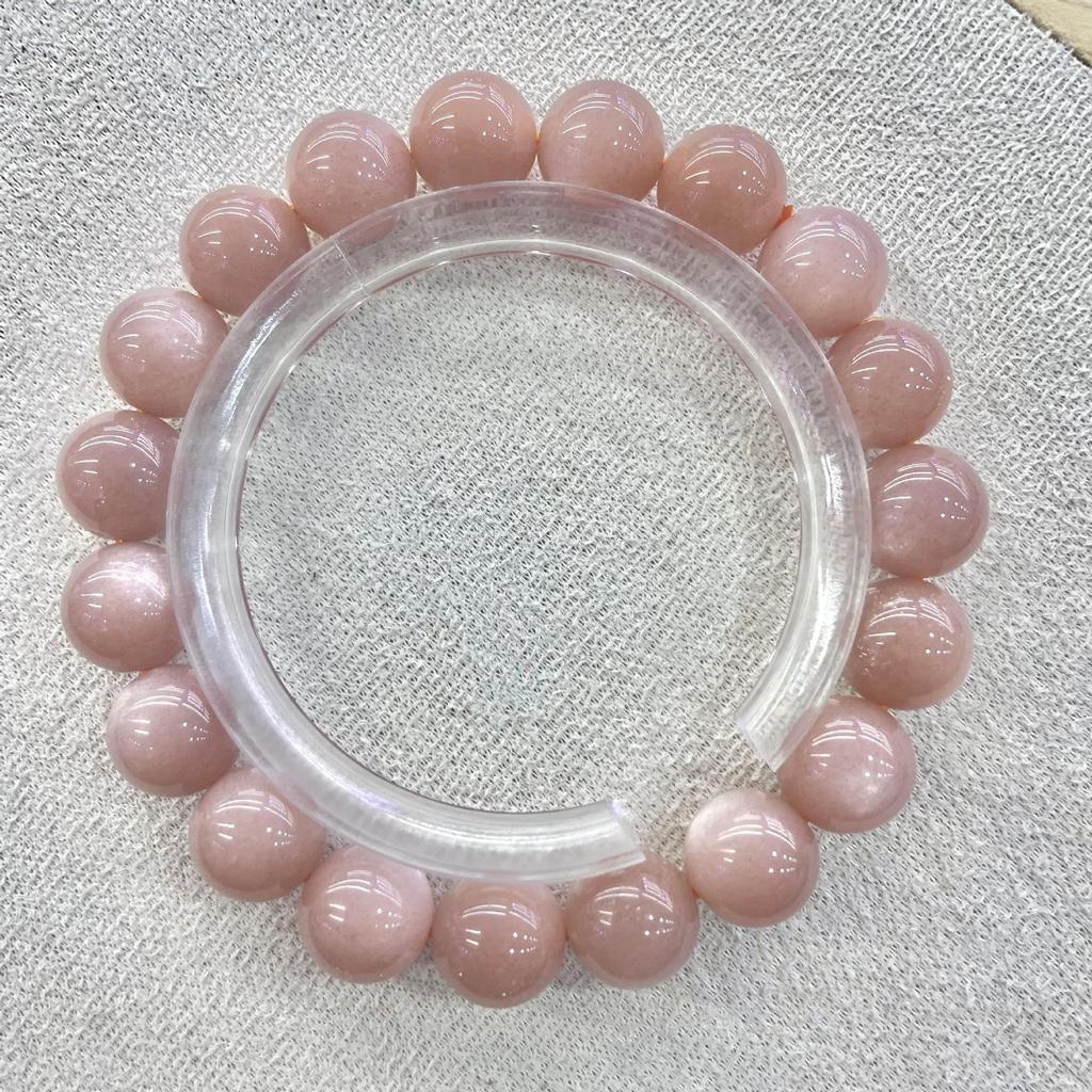 Natürliches Kristallarmband Oranger Mondstein Sonnenstein Armband Milchtee Farbe Sanfter Herbst- und Winterschmuck Geschenk