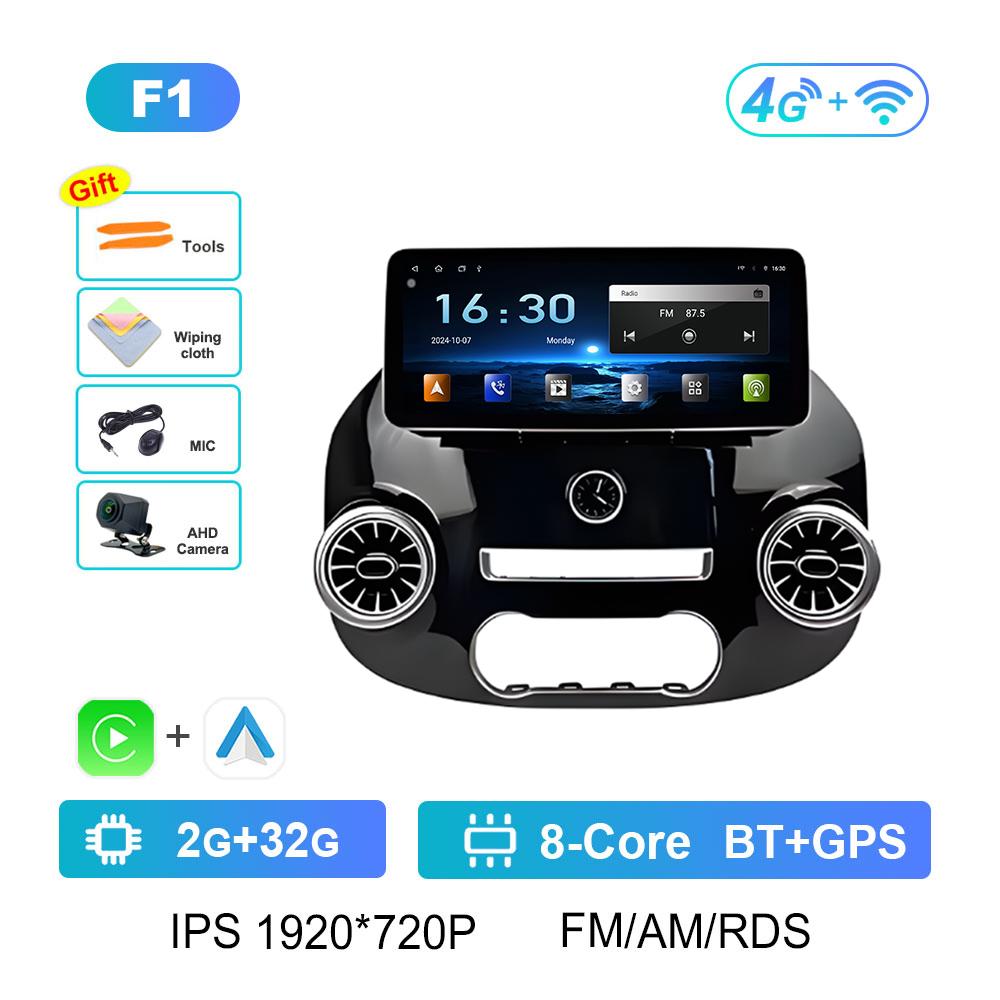 12.3 Inch Android OS for Mercedes Benz Vito W447 2014 2015 2016 2017 - 2022 Car Video Multimedia Radio Player Wireless Carplay