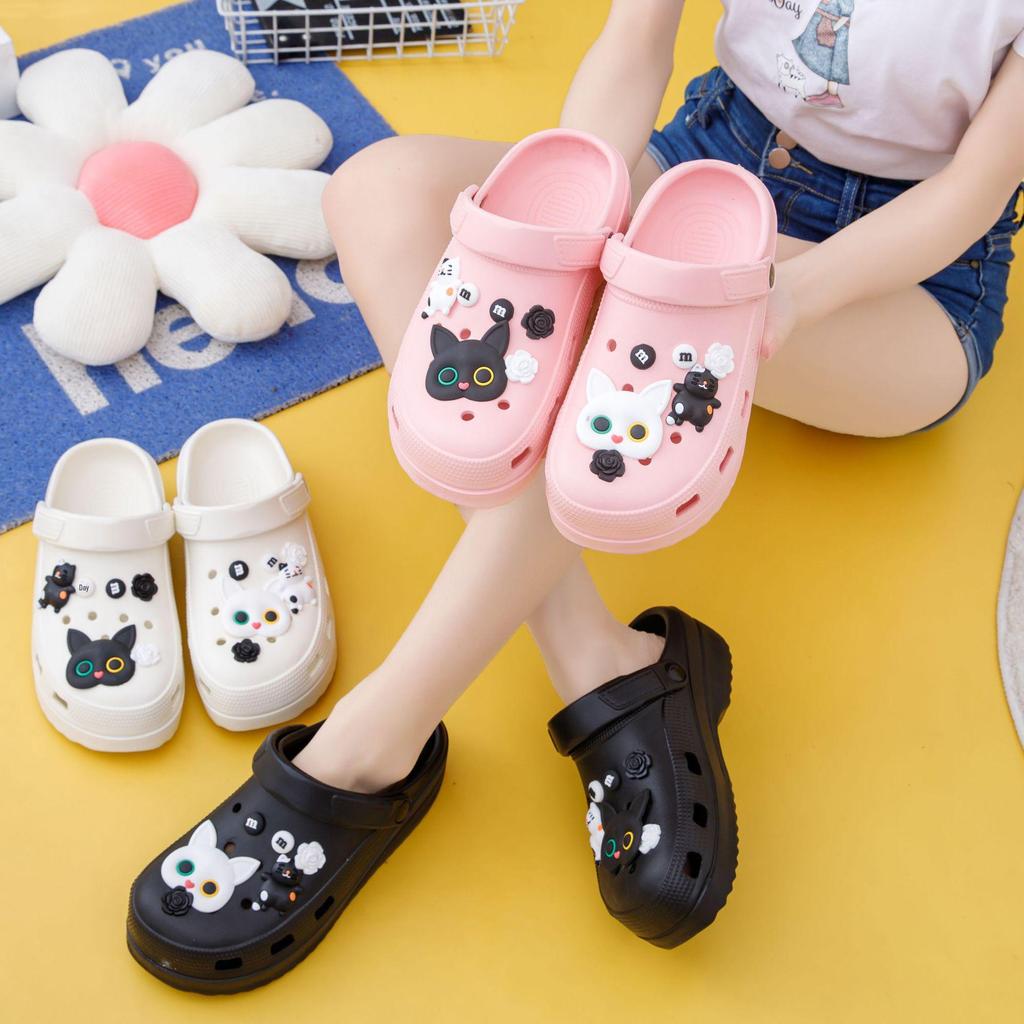 Women's Thick-Soled Garden Clogs - Comfortable EVA DIY Holey Shoes