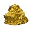 Feng Shui Copper Three-Legged Golden Toad Statue Money Toad Figurine for Shop Office Home Living Decor