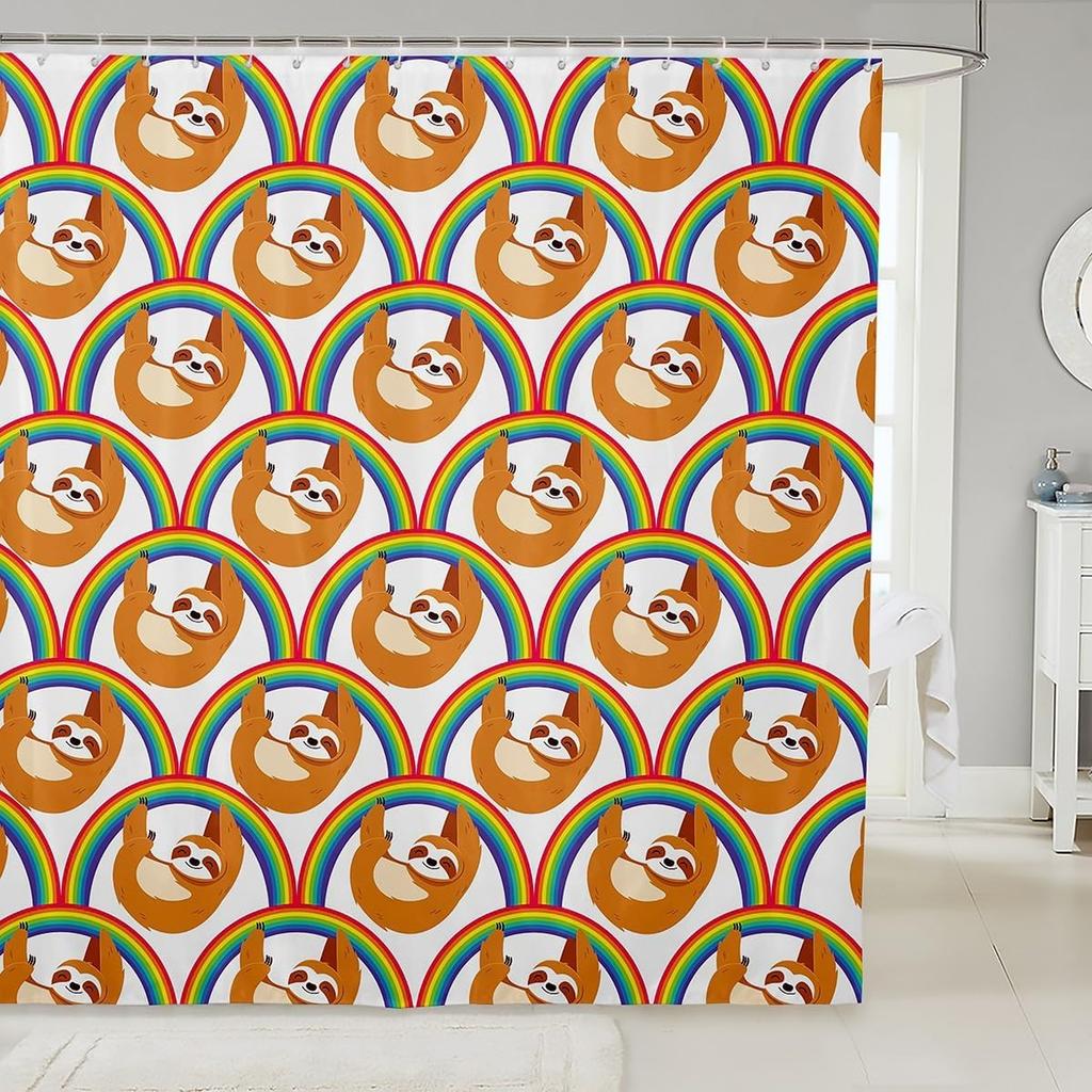 Puppy Shower Curtain Set Cartoon Corgi Shower Curtain for Teens Boys,Lovely Pup Dog Bath Curtain Doggy Cute Pet Toilet Lovely