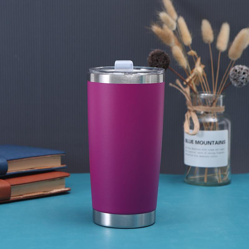 20oz 304 Stainless Steel Vacuum Insulated Car Cup - Customizable, Portable Beer Cup