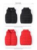 Children's Korean Style Lightweight Down Cotton Vest, 2025 Autumn/Winter Stand-up Collar Warm Gilet for Boys and Girls