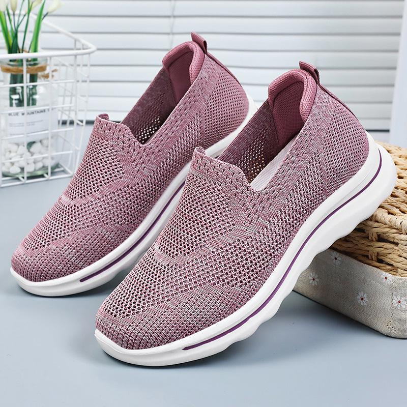 Shoes Women's Versatile Summer Mesh Breathable Non-smelly Feet Casual Shoes Polyurethane Lightweight Mother Shoes Elderly Shoes