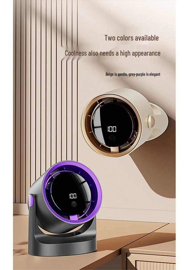 100-Speed Mini Desktop Circulating Fan for Dorms and Offices - Strong Wind Cooling