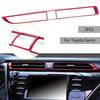 Central Console Air Outlet Vent Frame 1PCS For Toyota Camry 2018- Bright Red