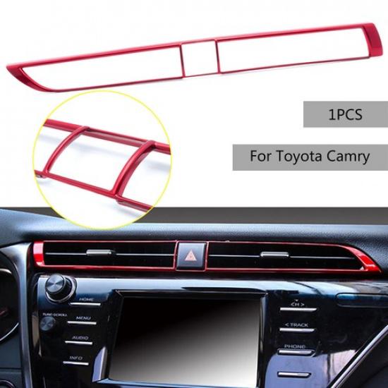 Central Console Air Outlet Vent Frame 1PCS For Toyota Camry 2018- Bright Red