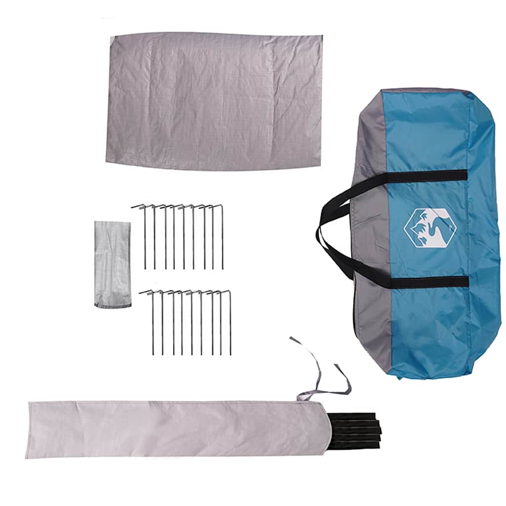 Teepee Tent for 4 Persons Blue and Gray 388 x 320 x 169 cm