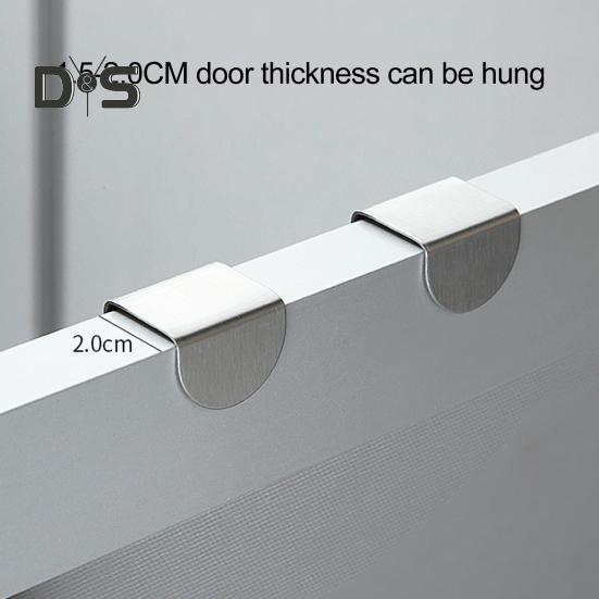 4Pcs Door Back Hooks Rustproof Anti-deform Strong Load-Bearing Coat Towel Organizer Cabinet Hanger Hooks