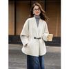 Mocana Women's Elegant Disc Buckle Wool Blend Coat